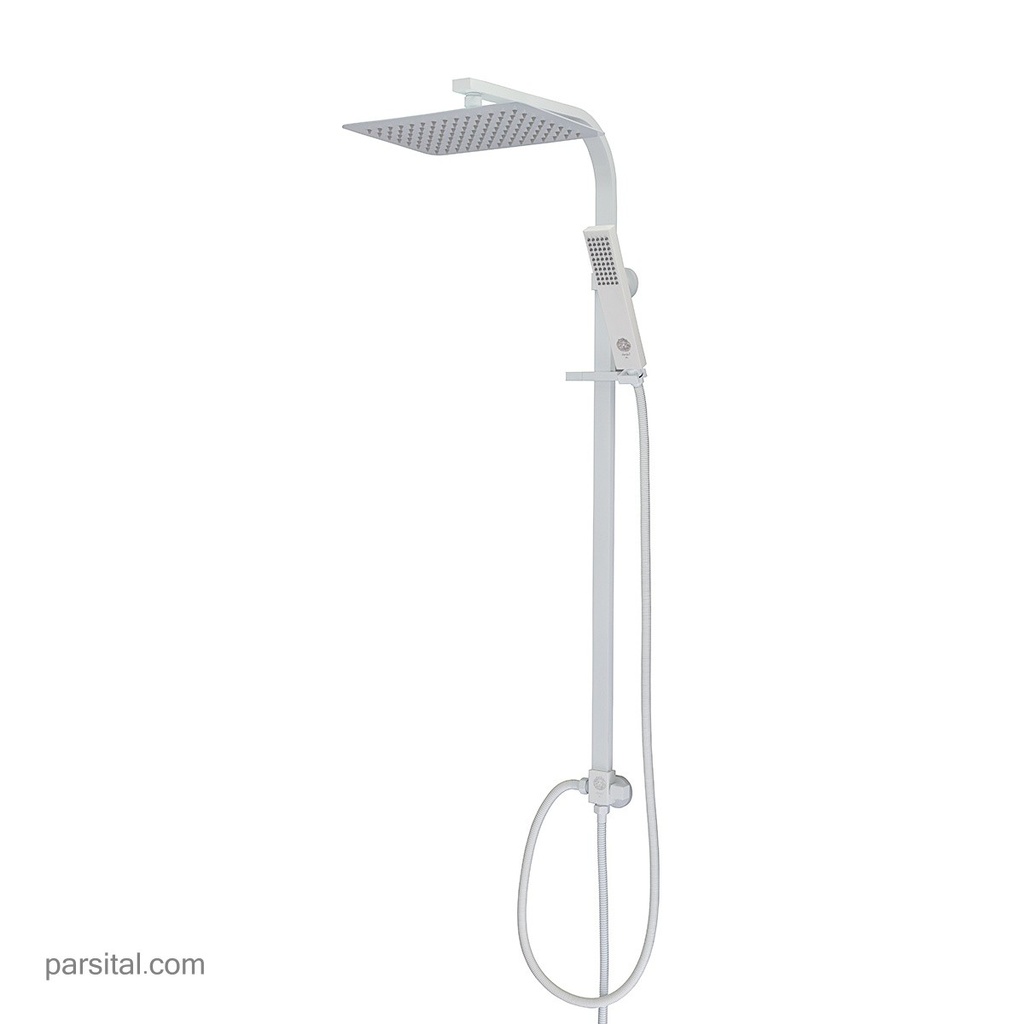 آسان دوش یونیکا مرکب فلت دارما سفید سردوش استیل