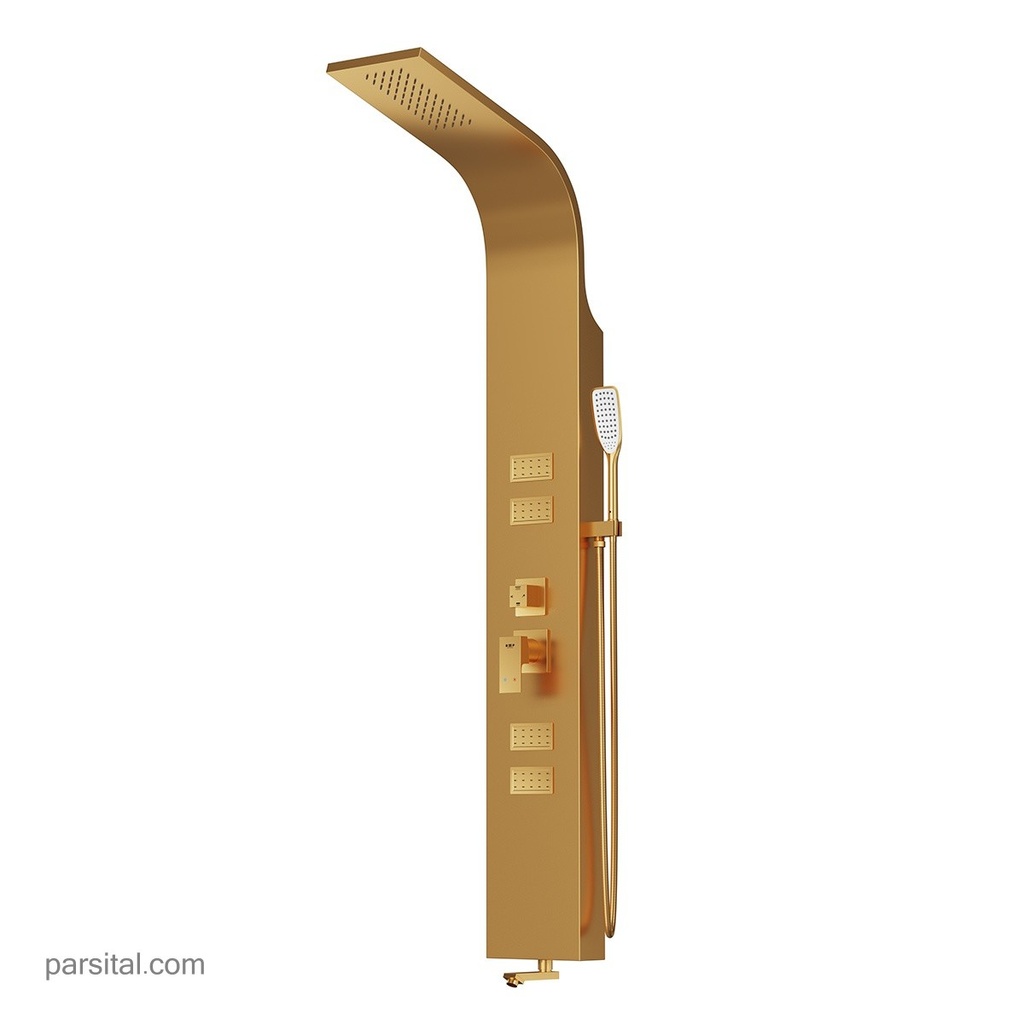 فریز پانل دوش R440 طلایی مات (استیل304)
