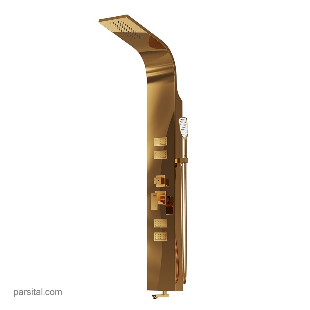 فریز پانل دوش R440 طلایی براق (استیل304)