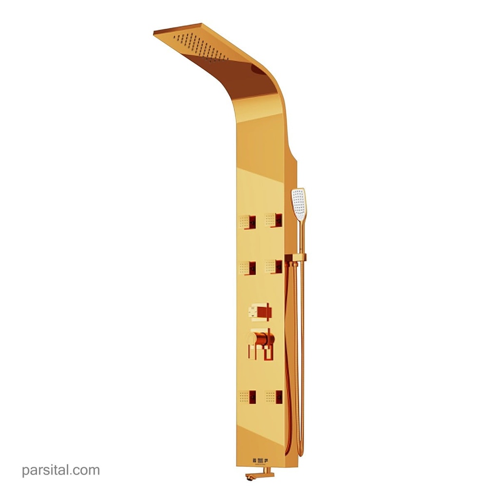 فریز پانل دوش R460 طلایی براق (استیل304)