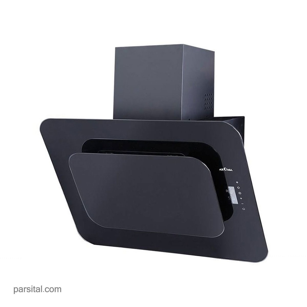 آروما هود مورب شیشه مشکی 90cm  1022   موتور فلز