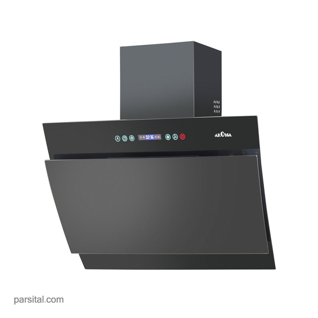 آروما هود  1008N شیشه مشکی 90cm موتورفلز  