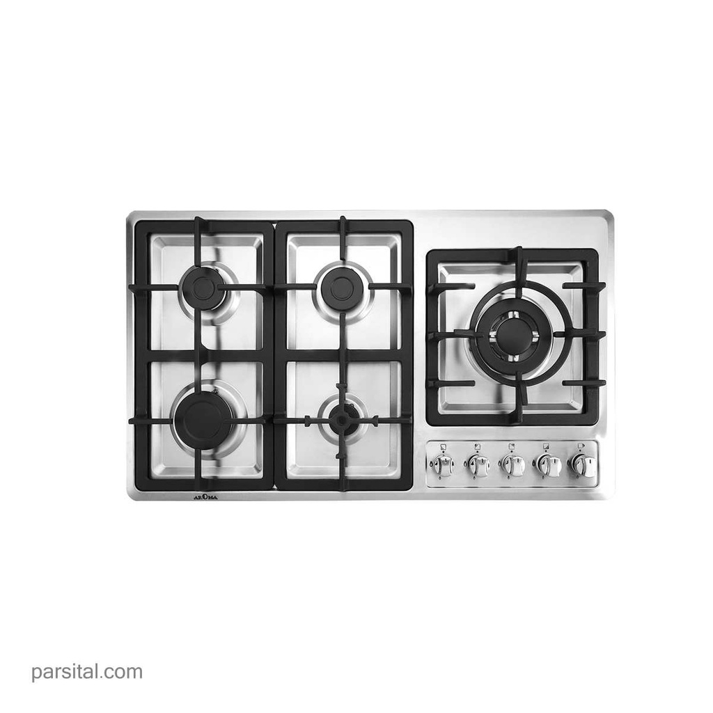 آروما گاز 106  (50×86) استیل 5 شعله پلوپز راست