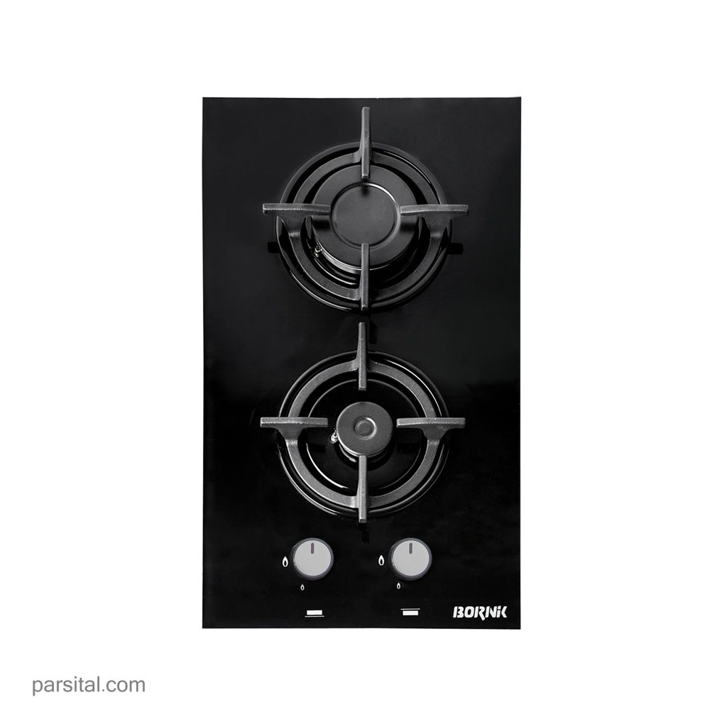 بورنیک گازشیشه مشکی 2شعله مانا (50*30)
