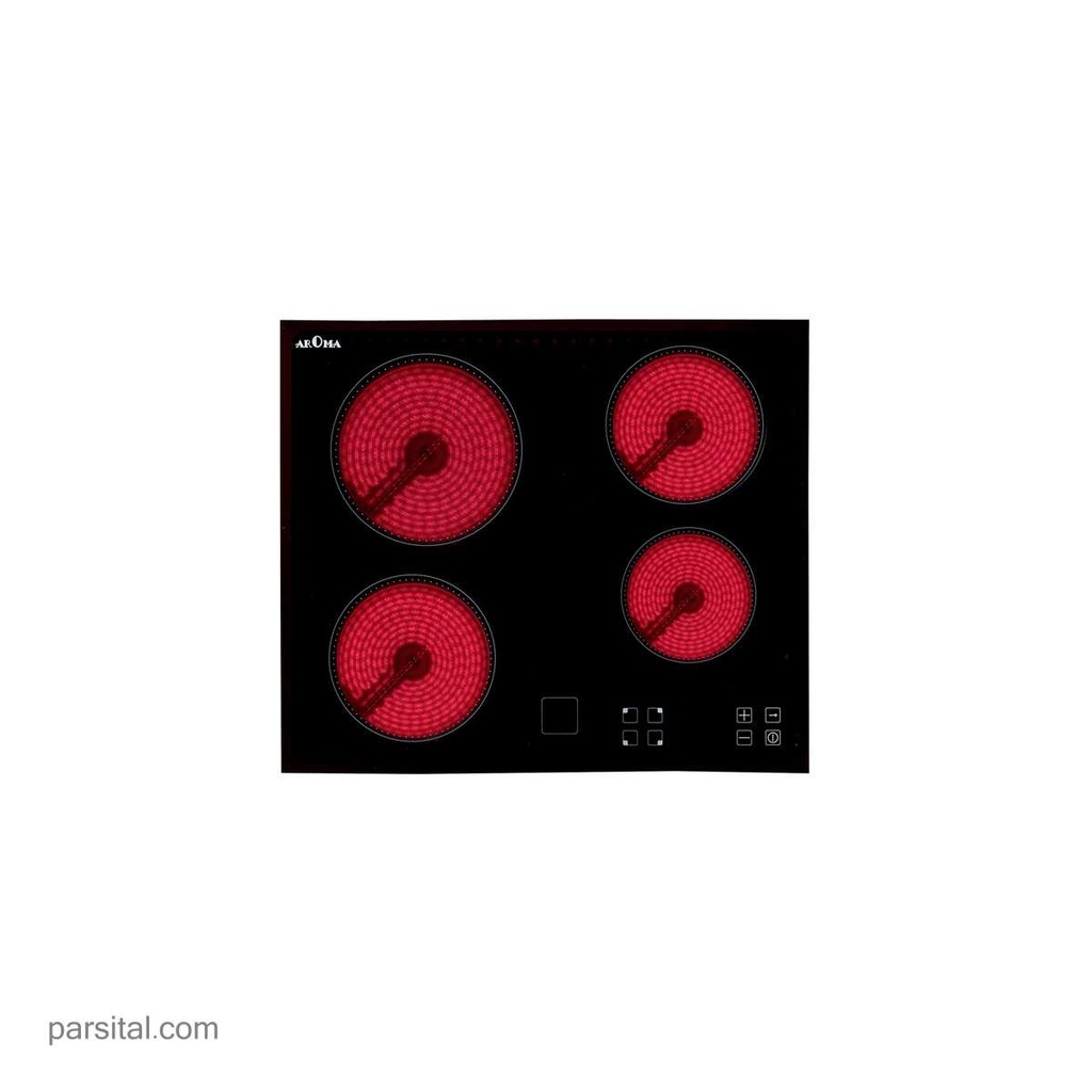 آروما گاز (50×60) EGO4 شیشه مشکی برقی چهار شعله