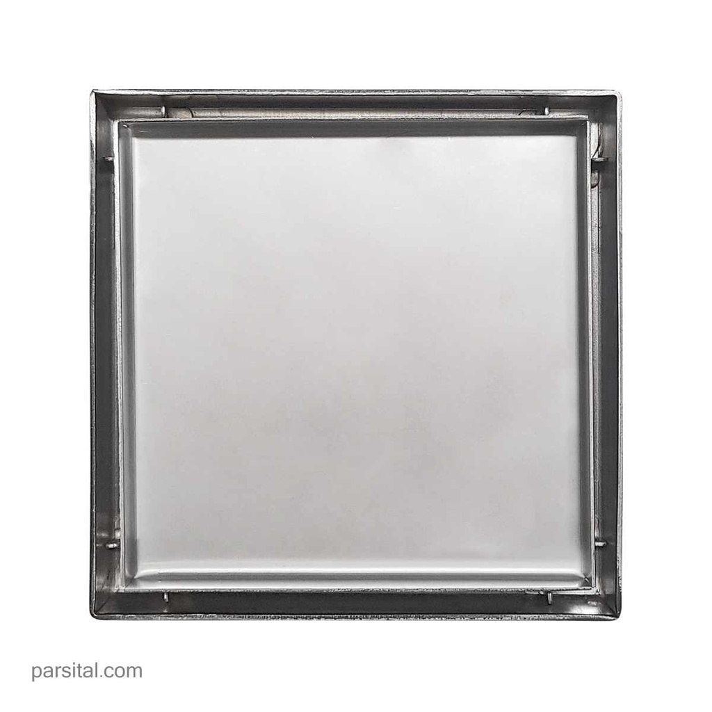 ماژین کفشور(سرامیک خور)استیل مات مربع 10×10 پایه بلند 