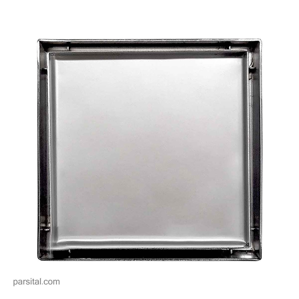 ماژین کفشور(سرامیک خور)استیل مات مربع 12×12 پایه بلند 