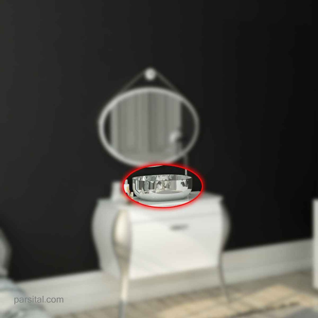 ورتا  ونوس سنگ روکابینتی سفید کروم